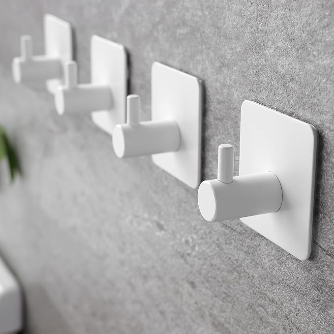 YIGII White Adhesive Hooks - Image 2