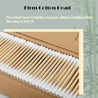 Natural Bamboo Cotton Swabs For Home & Beauty Care, Dual Round Tips, - Image 5