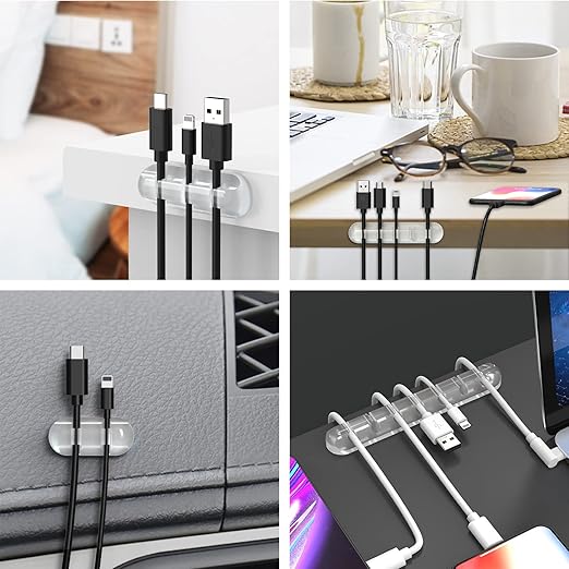 Cord Organizer, Cable Organizers USB Cable Holder Wire Organizer Cord Clips - Image 7