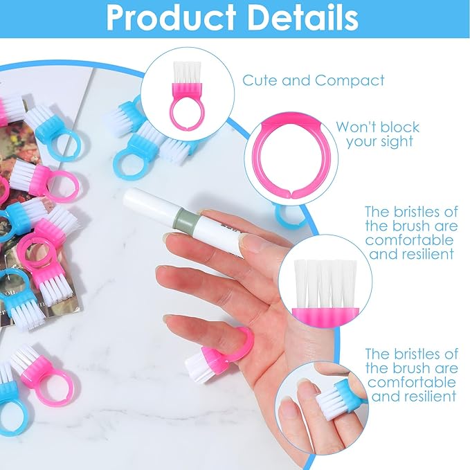 40Pcs Mini Nail Brush Ring Cleaner, Ymapinc Hand & Nail Brush - Image 2