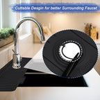 Kitchen Sink Splash Guard, 20 inch Silicone Faucet Guard & Draining Mat - Image 5