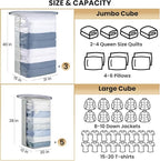 TAILI 8 Pack Vacuum Storage Bags, Cube Space Saver Bags Combo, Vacuum Seal Bags - Image 2