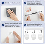 3pcs Under Cabinet Mug Hooks, Adhesive/Screw 2 Ways Install Mug Holder - Image 7