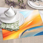 Blue Burnt Orange Fluid Art Dish Drying Mats - Image 5