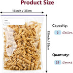 Large Plastic Bags With Zipper Top and Writable White Block, 2 Gallon, 2-Mil - Image 2