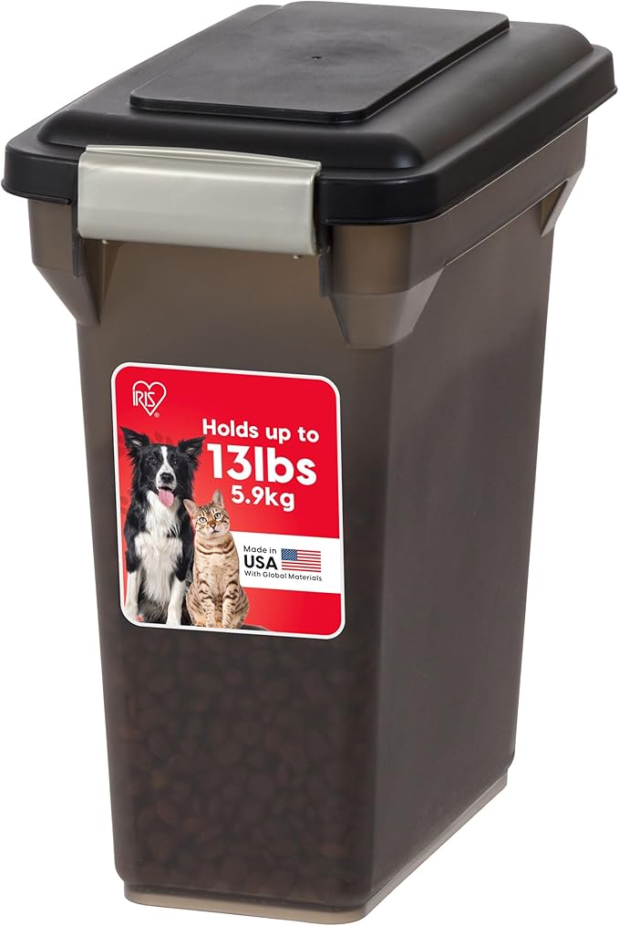 IRIS USA Dog Food Storage Container, Airtight Lid, Versatile Pet Food Bin by IRISUSA