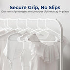 SereneLife 100 Pack Plastic Hangers, Space-Saving Closet Organizers, Durable - Image 3