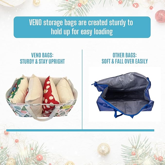 VENO 6 Pack Moving Bags, Large Christmas Storage Bins - Image 6