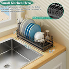 Small Dish Drying Rack for Kitchen Counter, Dish Drainer Rack - Image 3