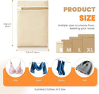 4Pcs Cotton Mesh Laundry Bags for Delicates, Breathable Mesh Garment Bag for - Image 5