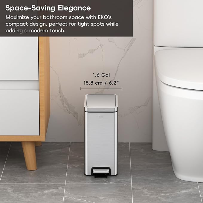EKO Small Bathroom Trash Can - Image 3