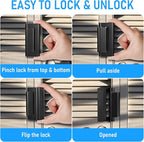 2Pack Home Security Door Reinforcement Lock, Childproof Safety Door Lock Latch - Image 6
