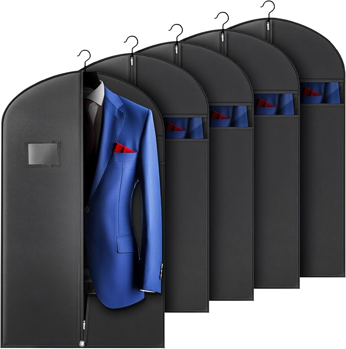 5 Pack 40-inch Suit Bag Garment Bag by Hleelomi