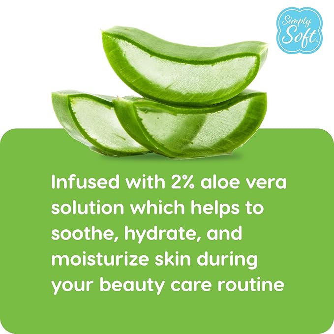 Simply Soft Aloe Infused Premium Cotton Rounds, Hydrating Aloe Vera, 100% Pure - Image 3