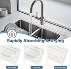 Faucet Mat for Kitchen Sink, Rapidly Absorbing Diatomite Fast Drying Stone - Image 3