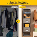 2 Pack 6 Shelves Hanging Closet Organizer - Image 5