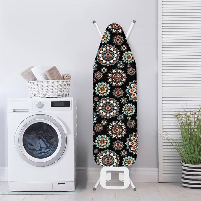 15x54 Inch Ironing Board Cover, Bohemian Mandala Flower Printed Ironing Board - Image 3