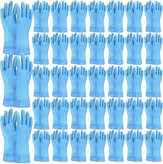 Rubber Reusable Gloves Long Household Dishwashing Gloves Kitchen Cleaning by Gandeer