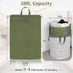 Heavy Duty Nylon Laundry Bag, Extra Large Sleeping Bag Storage Sack, Drawstring - Image 2