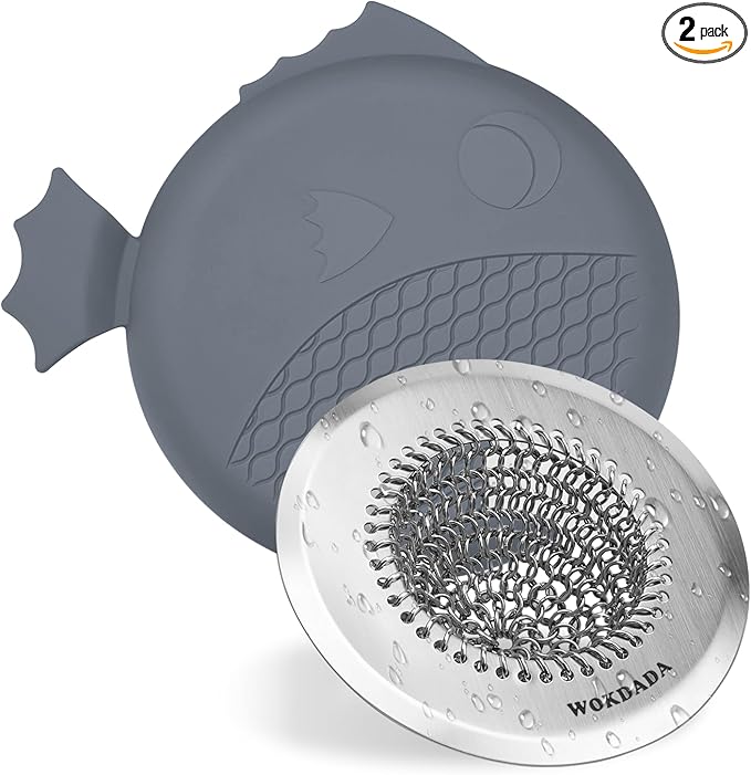 Sink Drain Strainer&Stopper, Anti-Slip Flexible Mesh Sink Strainer by Wokdada
