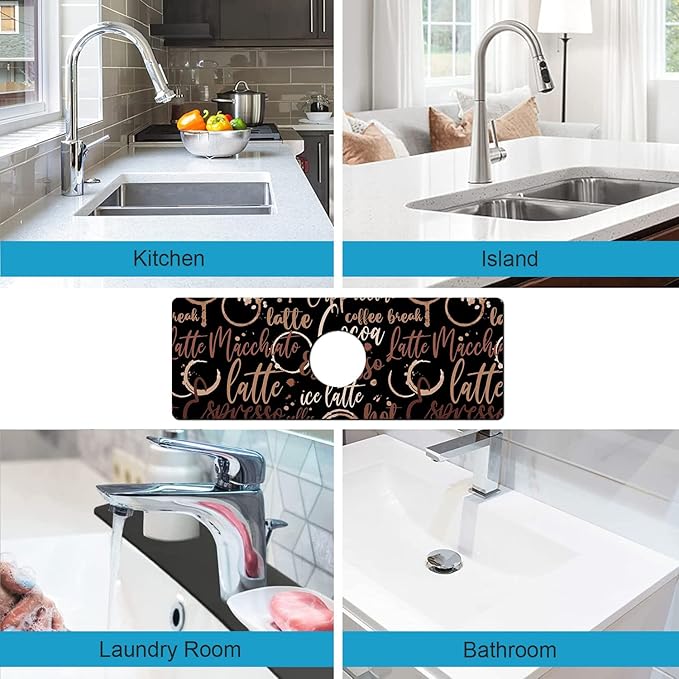 Kitchen Sink Splash Guard Faucet Mat Super Absorbent Fast Drying Mat Sink - Image 5