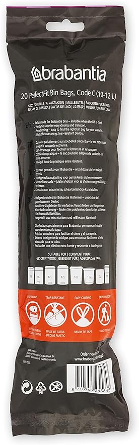 Brabantia PerfectFit Trash Bags Thick Plastic Trash Can Liners - Image 3