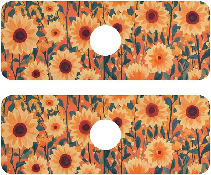 Kitchen Sink Splash Guard 2 PCS 14.7 Inch Sink Faucet Mat Splash Guard by Eyanle