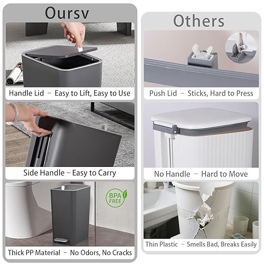 rejomiik Small Bathroom Trash Can - Image 4