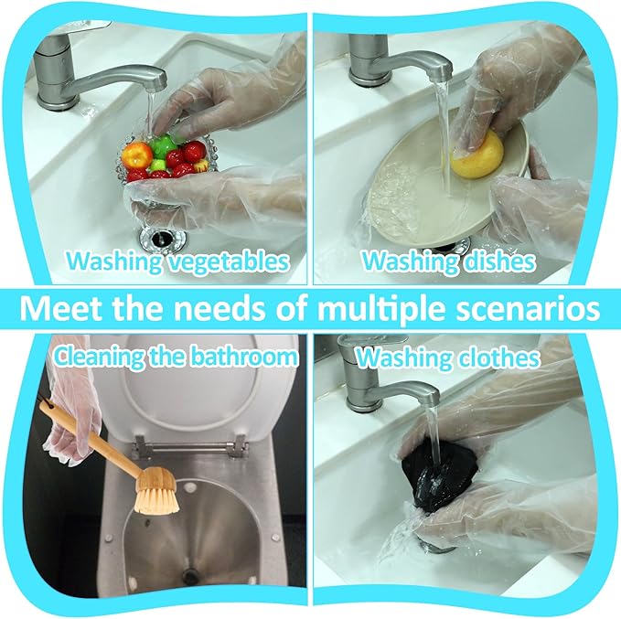 20Pcs Long Disposable Gloves, 23.6inch Cleaning Gloves Elbow Length Plastic - Image 6