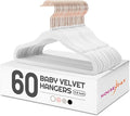 HOUSE DAY Velvet Baby Hangers for Closet, Kids Hangers Velvet 60 Pack, Non Slip by HOUSEDAY