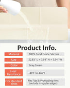 Kitchen Sink Splash Guard 23" Self-Draining Silicone Water Guard - Image 9