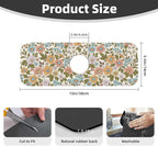 Faucet Draining Mat For Kitchen Sink, Colorful Flowers Floral Diatom Mud - Image 2