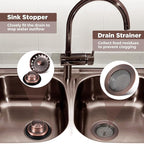 Mudder 3 Pcs Kitchen Sink Drain Strainer and Stopper Stainless Steel Garbage - Image 4