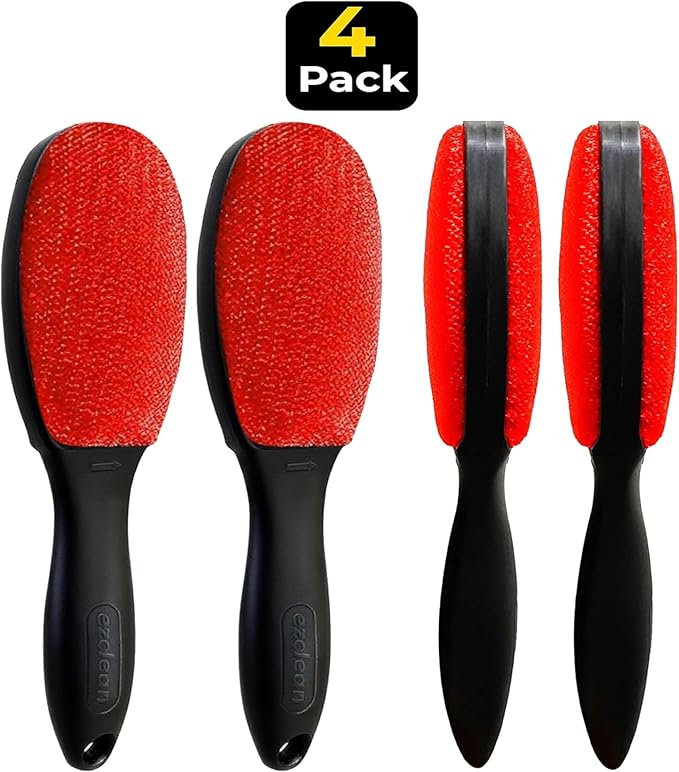 4Pack Red Color Lint Brush for Clothes Furniture Couch, Lint Brush Pet Hair - Image 5