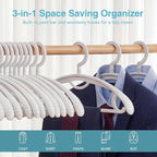 Plastic Clothes Hanger, Extra Thick Plastic Wide Shoulder Adult 360 Degrees - Image 5