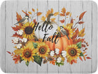 Hello Fall Sunflowers Dish Drying Mat by Sweetshow