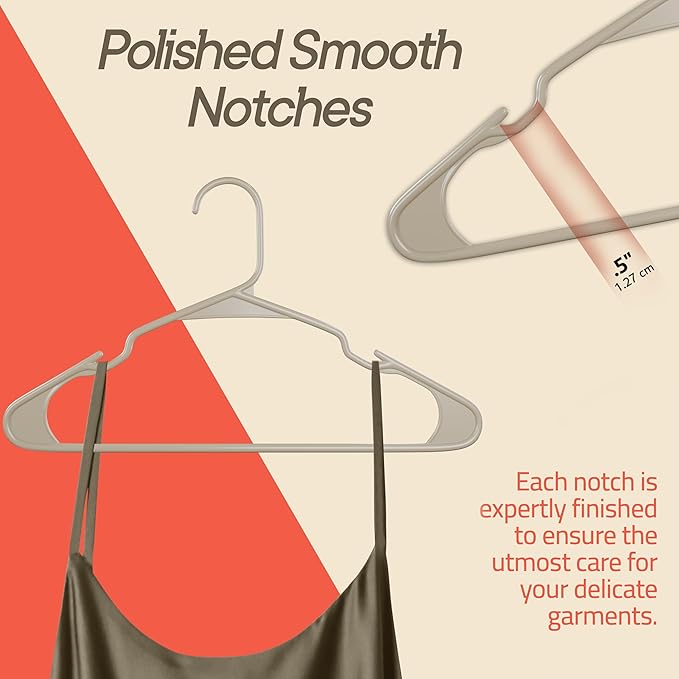 Plastic Clothes Hangers – Heavy Duty Hanger Set, - Image 5