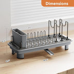 Small Dish Drying Rack, Compact Dish Drainer - Image 5