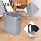 Hand Trash Can - Small Waste basketbin - 1.8 Gallon- - Image 2