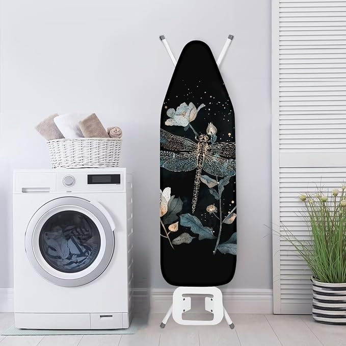 Dragonfly Flower Ironing Board Cover and Padding 15 x 54 Non-Slip Ironing Board - Image 3