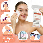 Premium Pure Cotton Pads 300 Count, Soft & Lint-Free Upgraded Edge Stitching - Image 6