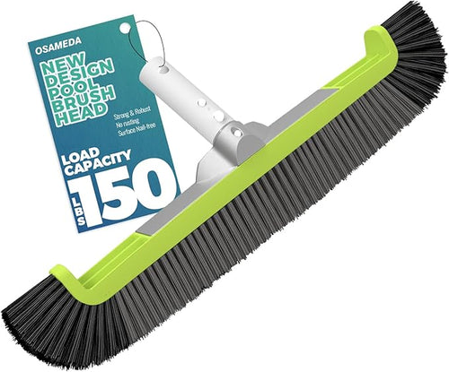 18" Pool Brush Head for Cleaning Swimming Pool Walls, Curved Ends by Unknown