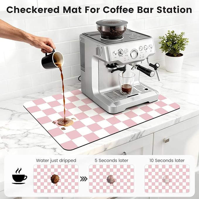 16" x 24" Checkered Dish Drying Mat - Image 4