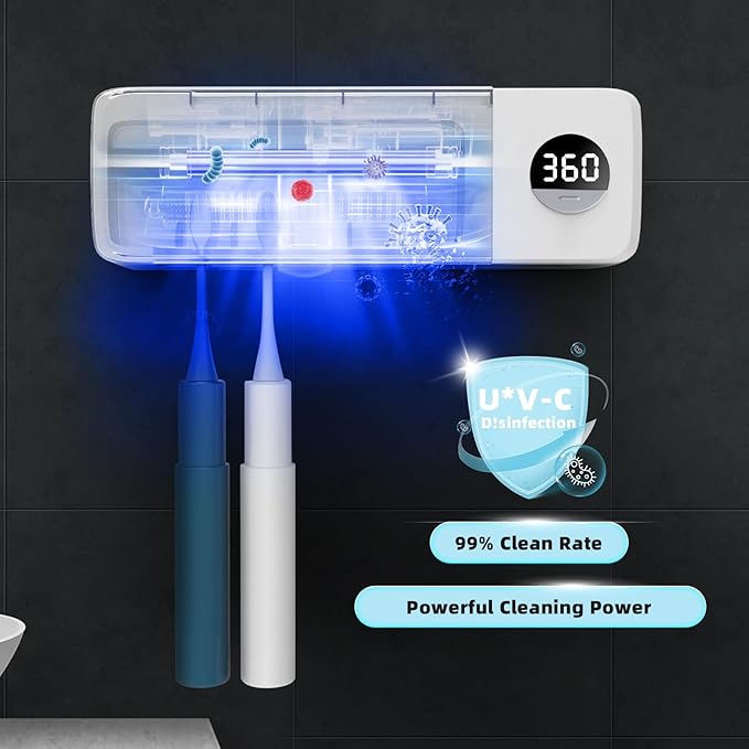 Sanitizeri Toothbrush Holder, Sanitizeri Toothbrush Cleaner, 2000mAh - Image 2