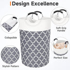 Large Laundry Basket Laundry Hamper Bag Washing Bin Clothes Bag Collapsible Tall - Image 3