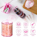 2 Pack Qtip Holder, Canister Apothecary Jar Set, Bathroom Jars - Image 3