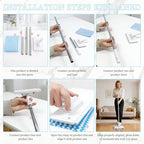 Snap Grip Mini Mop, Zero Touch MiniMop, Disposable Clip Mopstick Reusable Cloths - Image 3