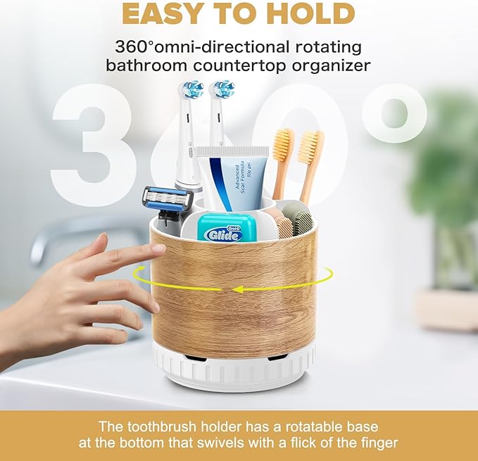 Wood Toothbrush Holders Organizers - Image 3