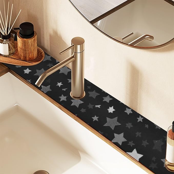 Kitchen Sink Splash Guard 2 PCS 30 Inch Sink Faucet Mat Splash Guard - Image 7