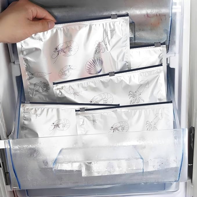 FERENLI 20 pcs 9.1x6.7inch Reusable Aluminum Foil Food Storage Bags - Image 6